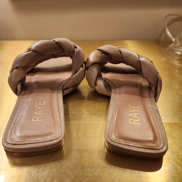 RAYE Women's Pale Pink Braided Slide Sandals Size 7.5 - Picture 7 of 12